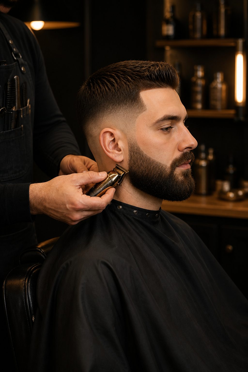 Servicio combinado de corte y perfilado de barba